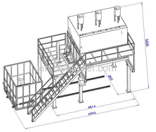 Chutes de mousse gaspillées réutilisant le rebond de mousse de matelas faisant la machine avec le vapeur